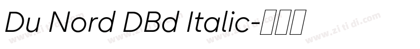 Du Nord DBd Italic字体转换